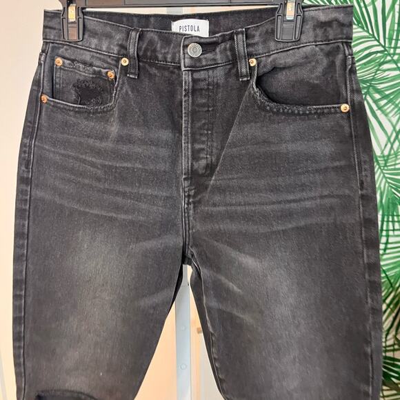 Pistola Black Keaton High Rise Distressed Jeans Size 28 - Picture 3 of 12